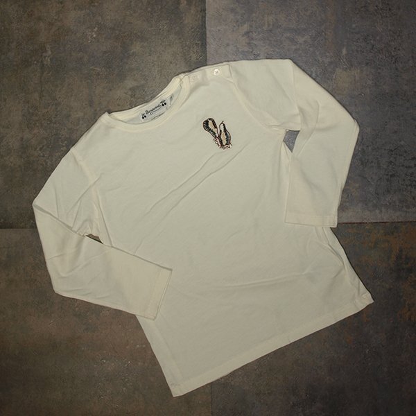 Bonpoint◇ボンポワン?ロングスリーブTシャツ◇3Aサイズ100　クリーム系　美品