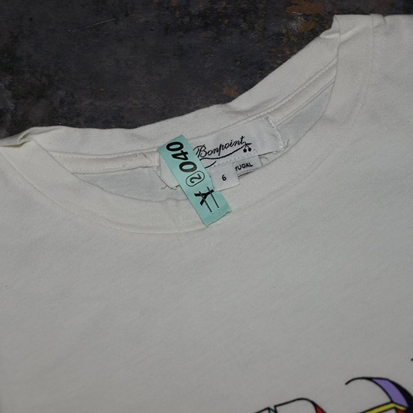 Bonpoint◇ボンポワン?子ども用半袖Tシャツ◇6サイズ?ホワイト系?クリーニング済み　美品