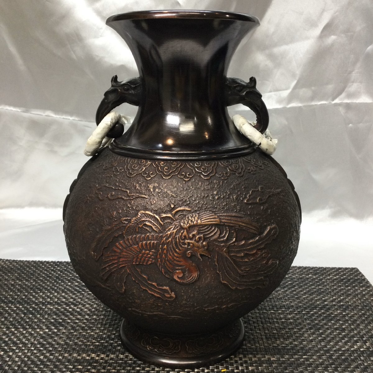 未使用/長期保管品/TSS】高岡銅器 真峰 花瓶 花器 フラワー 未使用/長期保管品/TSS】高岡銅器 真峰 花瓶 花器 フラワー