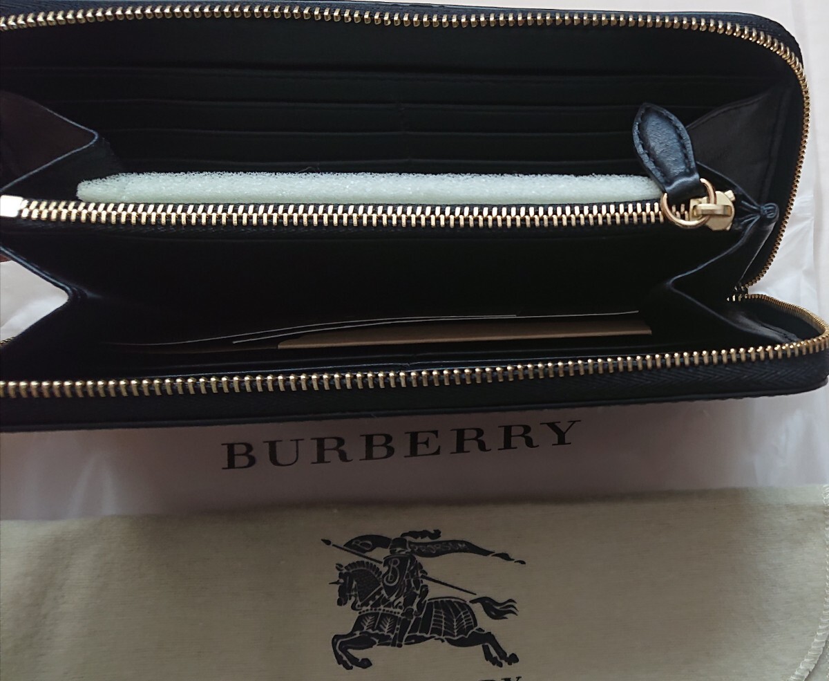希少品 未使用 バーバリー 長財布 財布 小銭入れ付き ラウンドファスナー長財布_画像3