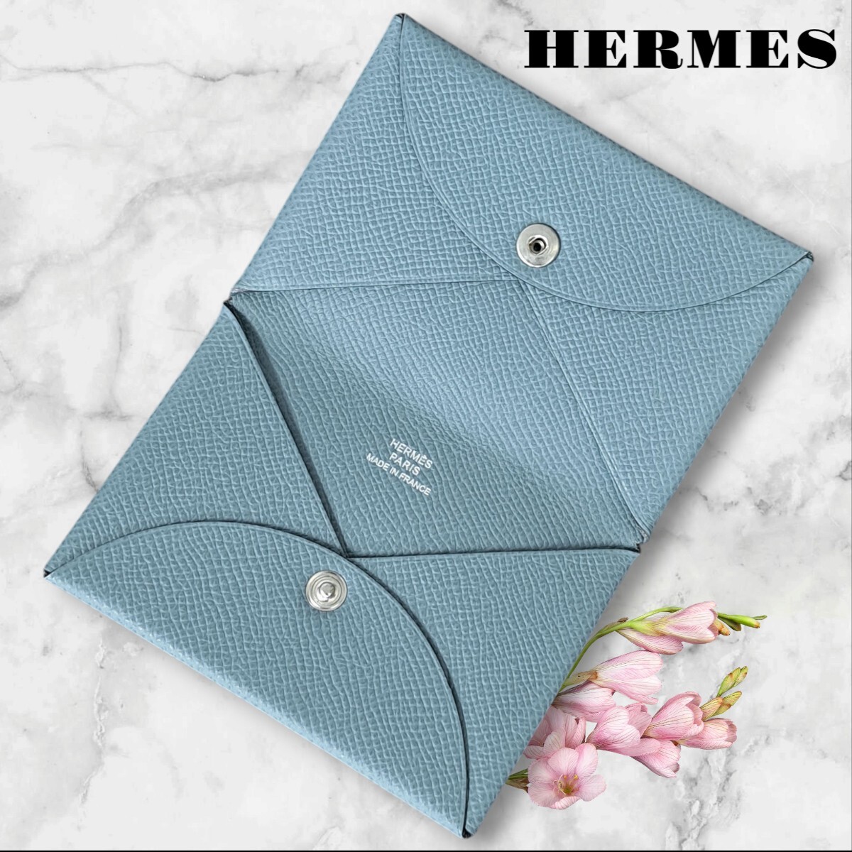 エルメス HERMES カルヴィカードケース ブルージーン エプソン エルメス HERMES カルヴィカードケース ブルージーン エプソン