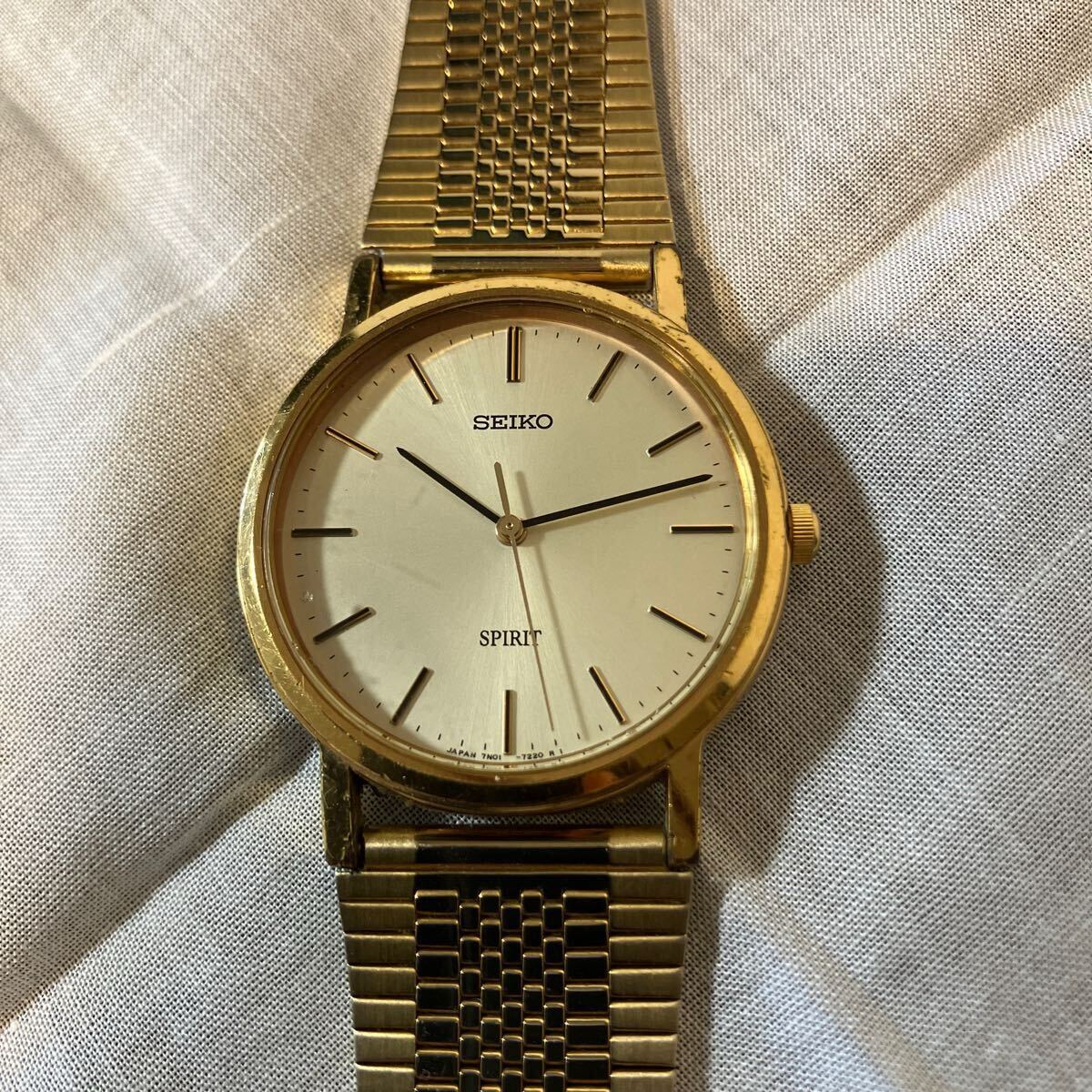 腕時計 セイコー SEIKO SPIRIT スピリット ゴールド文字盤 腕時計 セイコー SEIKO SPIRIT スピリット ゴールド文字盤