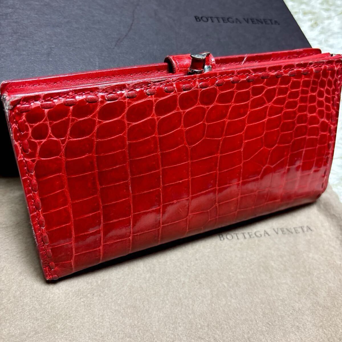 極希少 BOTTEGA VENETA ボッテガヴェネタ クロコダイル 長財布 極希少 BOTTEGA VENETA ボッテガヴェネタ クロコダイル 長財布