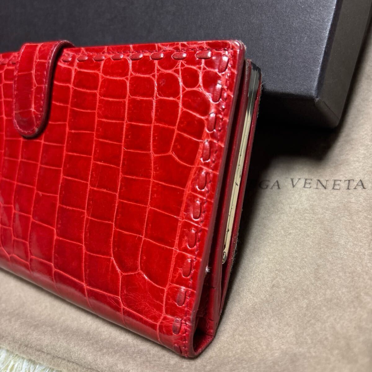 極希少 BOTTEGA VENETA ボッテガヴェネタ クロコダイル 長財布 極希少 BOTTEGA VENETA ボッテガヴェネタ クロコダイル 長財布