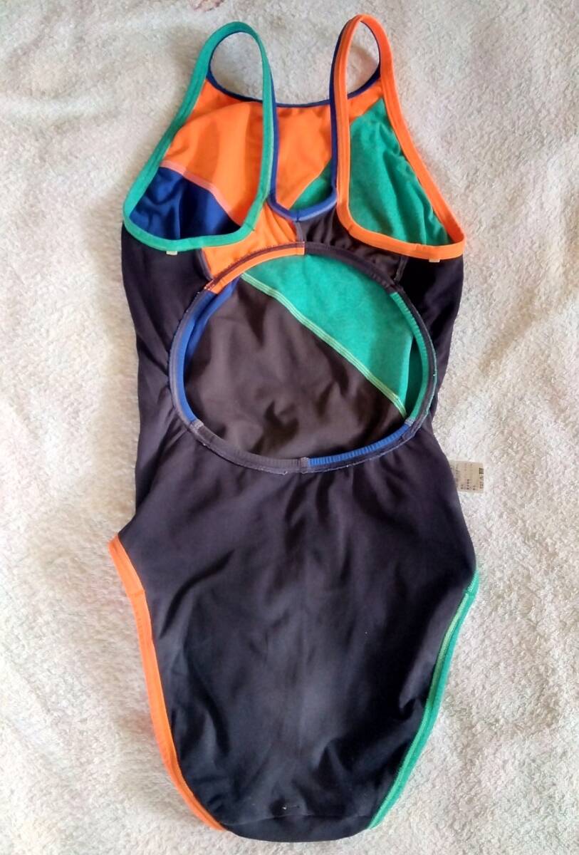 Speedo(スピード) 黒&オレンジ&青&緑 競泳水着 SSサイズ(S Speedo(スピード) 黒&オレンジ&青&緑 競泳水着 SSサイズ(S