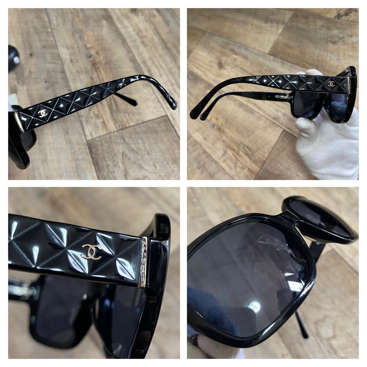 正規品 CHANEL シャネル ココマーク マトラッセ サングラス 黒 正規品 CHANEL シャネル ココマーク マトラッセ サングラス 黒