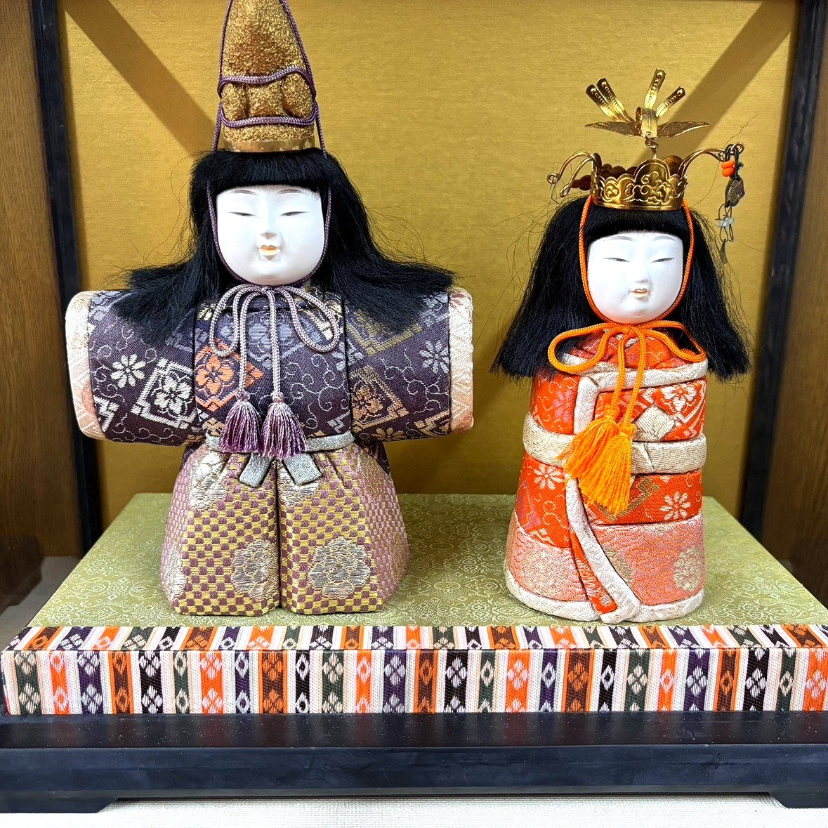 【41】【併売品?店頭引取可能】五月人形 端午の節(jié)句 お飾り ガラスケース入り ガラスケースサイズ：高32×幅38×奧24.5cm 現(xiàn)狀品