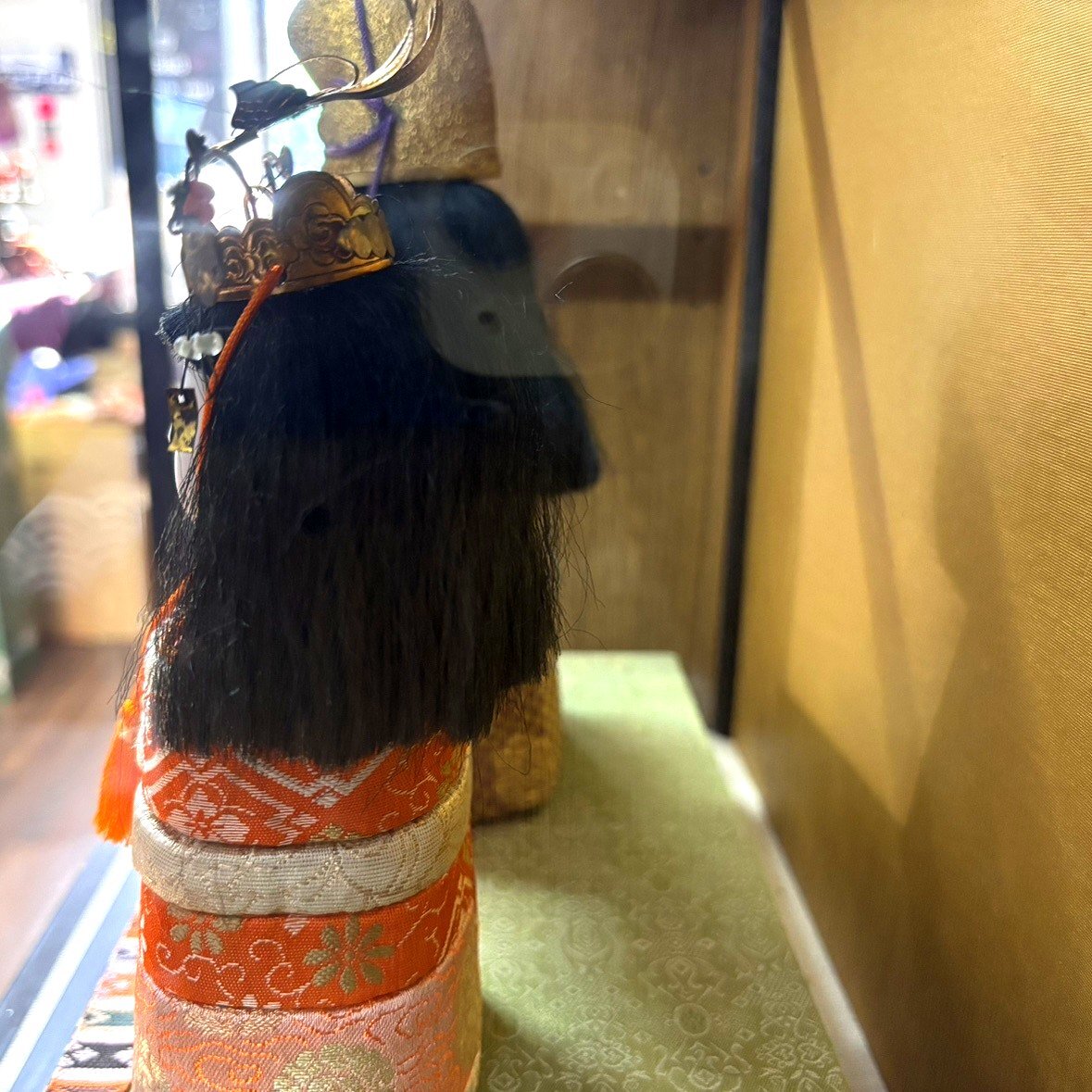 【41】【併売品?店頭引取可能】五月人形 端午の節(jié)句 お飾り ガラスケース入り ガラスケースサイズ：高32×幅38×奧24.5cm 現(xiàn)狀品