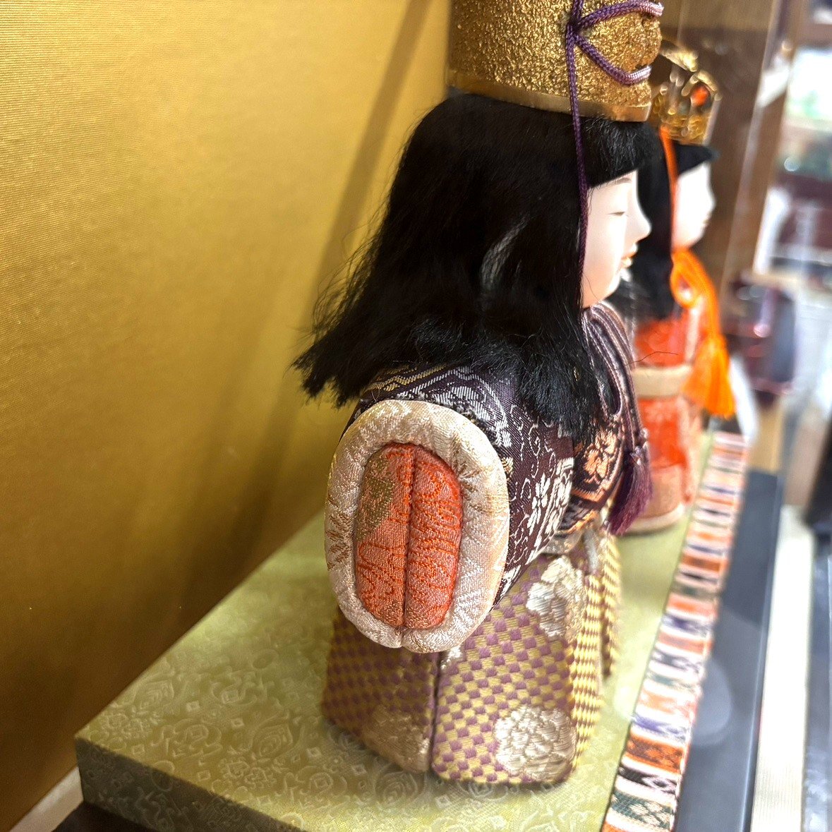 【41】【併売品?店頭引取可能】五月人形 端午の節(jié)句 お飾り ガラスケース入り ガラスケースサイズ：高32×幅38×奧24.5cm 現(xiàn)狀品