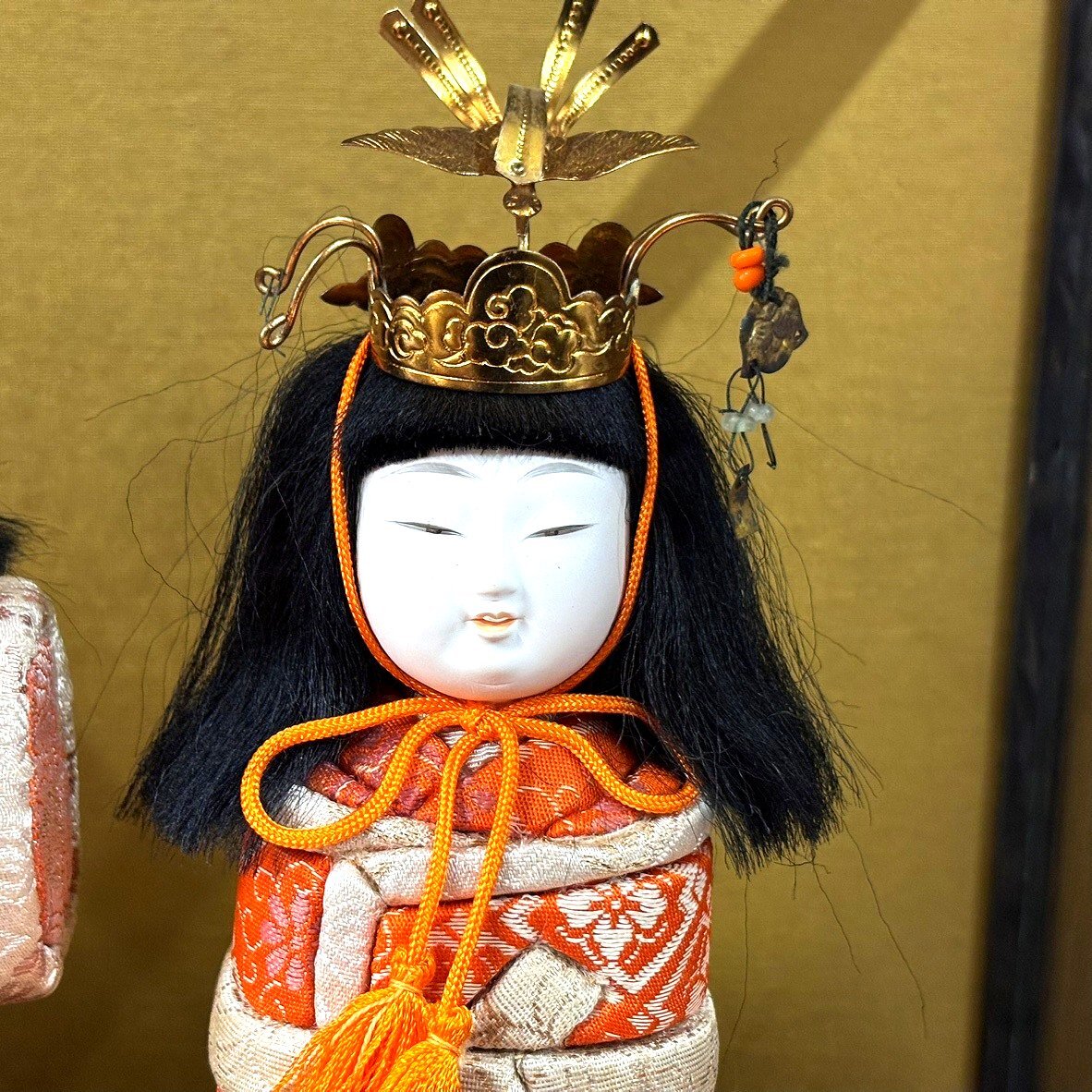 【41】【併売品?店頭引取可能】五月人形 端午の節(jié)句 お飾り ガラスケース入り ガラスケースサイズ：高32×幅38×奧24.5cm 現(xiàn)狀品