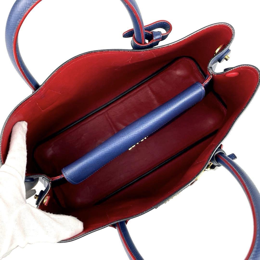 極美品】PRADA プラダ トートバッグ ドゥーブレ 三角ロゴ 極美品】PRADA プラダ トートバッグ ドゥーブレ 三角ロゴ