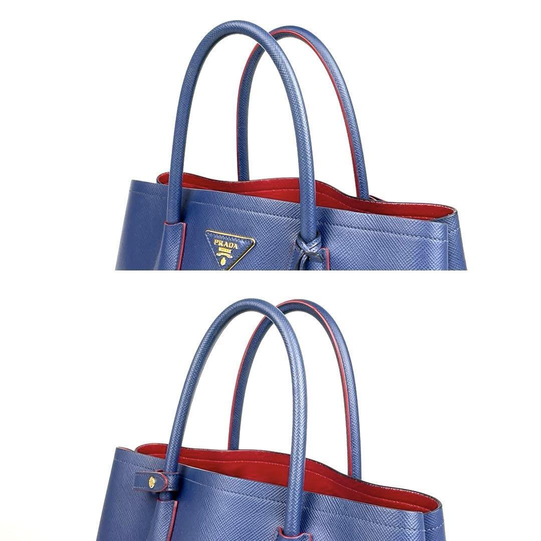 極美品】PRADA プラダ トートバッグ ドゥーブレ 三角ロゴ 極美品】PRADA プラダ トートバッグ ドゥーブレ 三角ロゴ