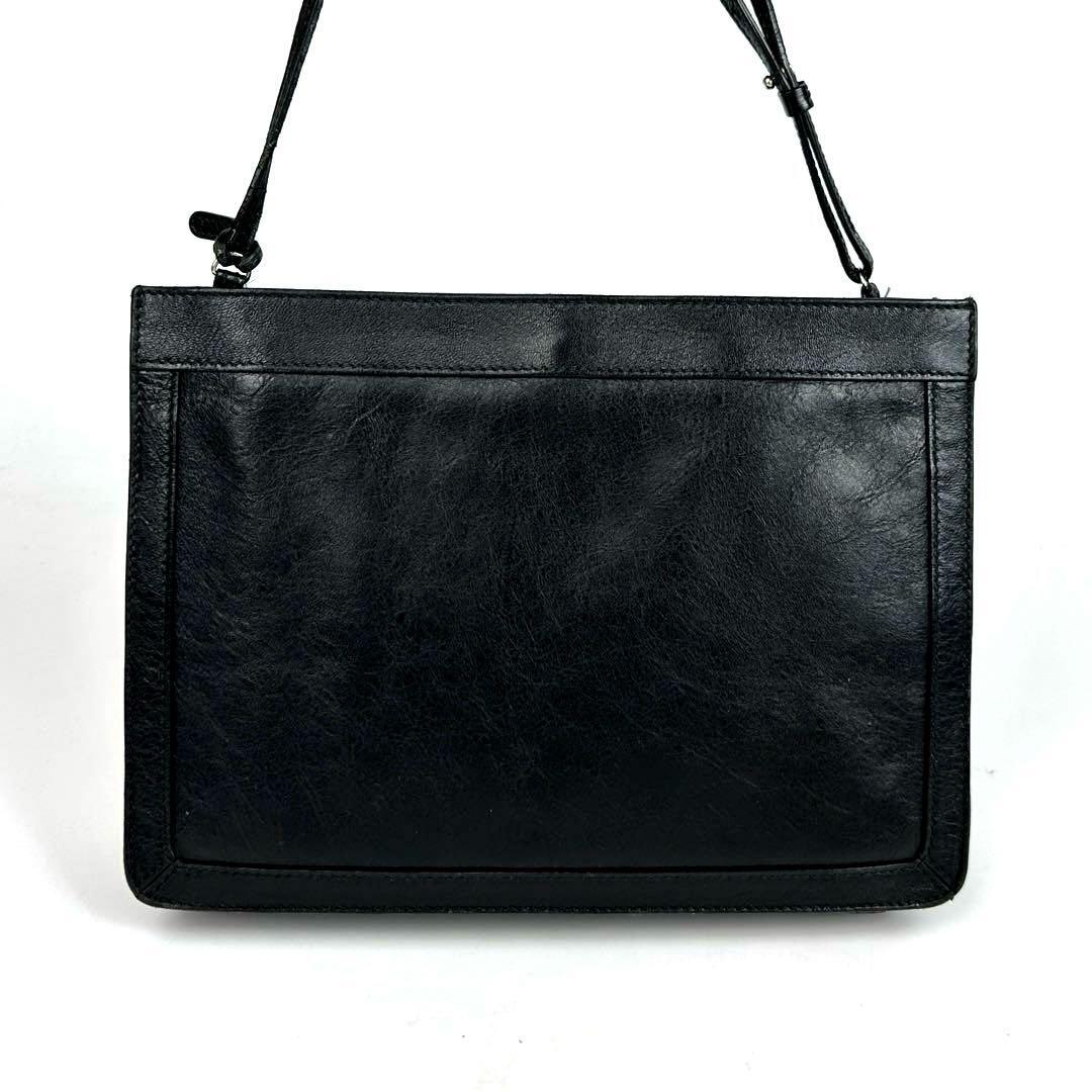 美品】BALENCIAGA バレンシアガ ショルダーバッグ 2way ネイビー 美品】BALENCIAGA バレンシアガ ショルダーバッグ 2way ネイビー