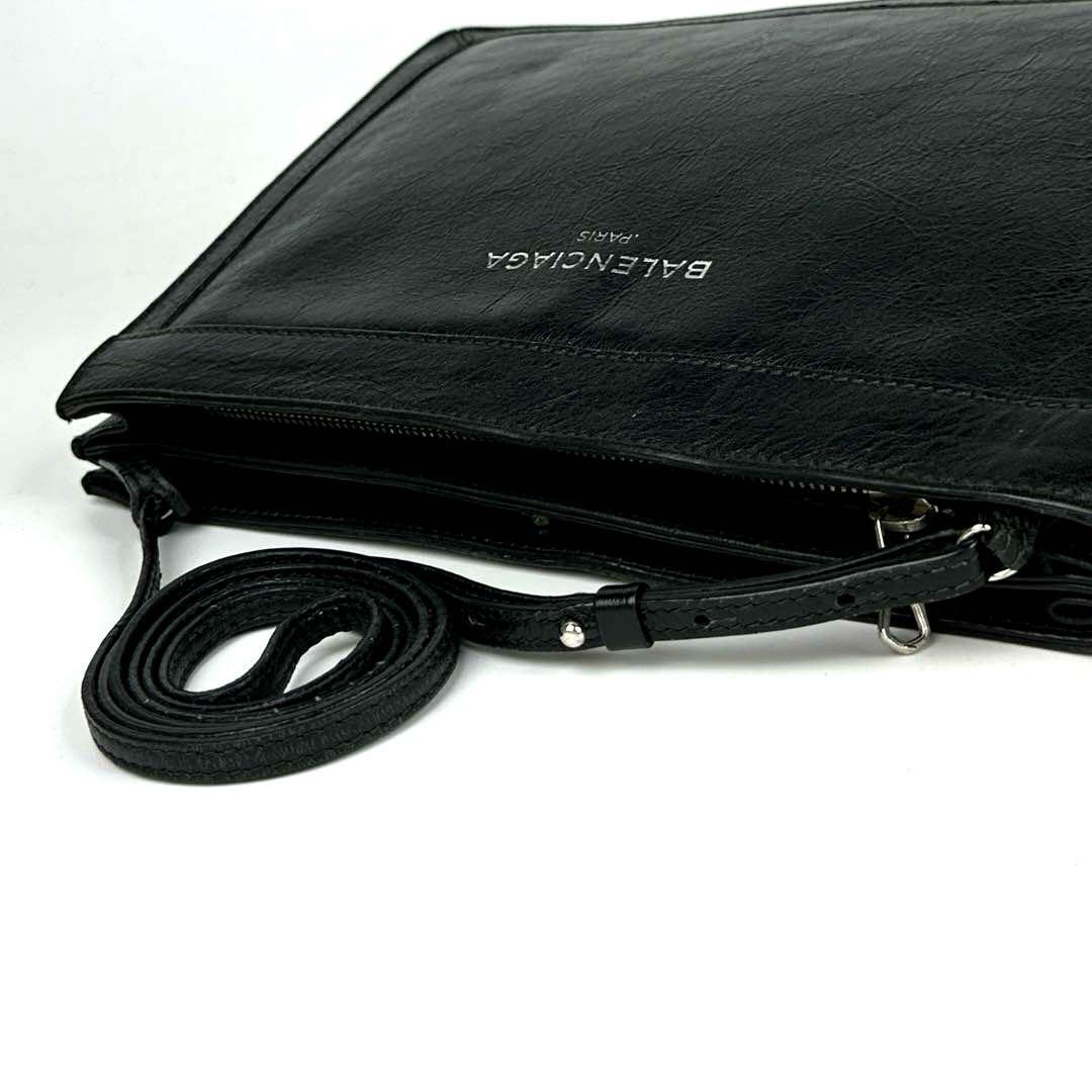 美品】BALENCIAGA バレンシアガ ショルダーバッグ 2way ネイビー 美品】BALENCIAGA バレンシアガ ショルダーバッグ 2way ネイビー