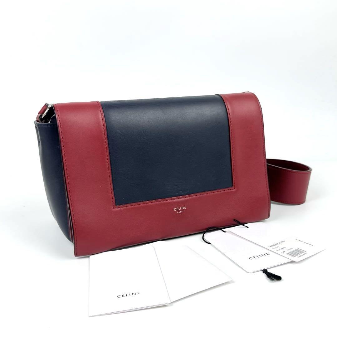 美品】CELINE セリーヌ ショルダーバッグ ミディアムフレーム 美品】CELINE セリーヌ ショルダーバッグ ミディアムフレーム