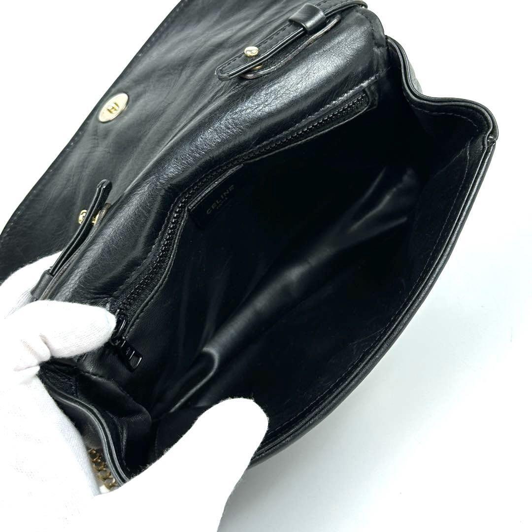 美品】CELINE セリーヌ ショルダーバッグ トリオンフ 美品】CELINE セリーヌ ショルダーバッグ トリオンフ