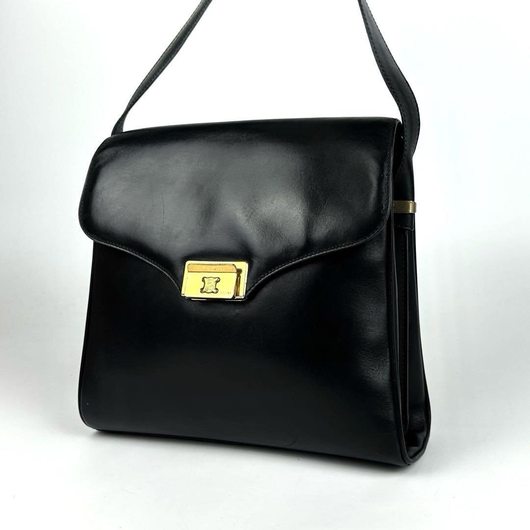 美品】CELINE セリーヌ ショルダーバッグ トリオンフ C金具 美品】CELINE セリーヌ ショルダーバッグ トリオンフ C金具