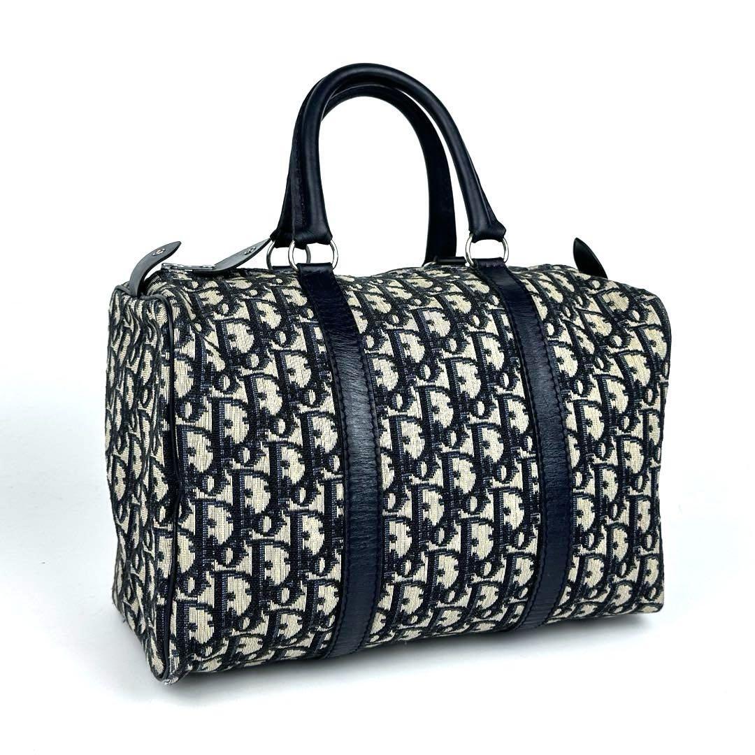 美品】Christian Dior ディオール ミニボストン トロッター 総柄 美品】Christian Dior ディオール ミニボストン トロッター 総柄