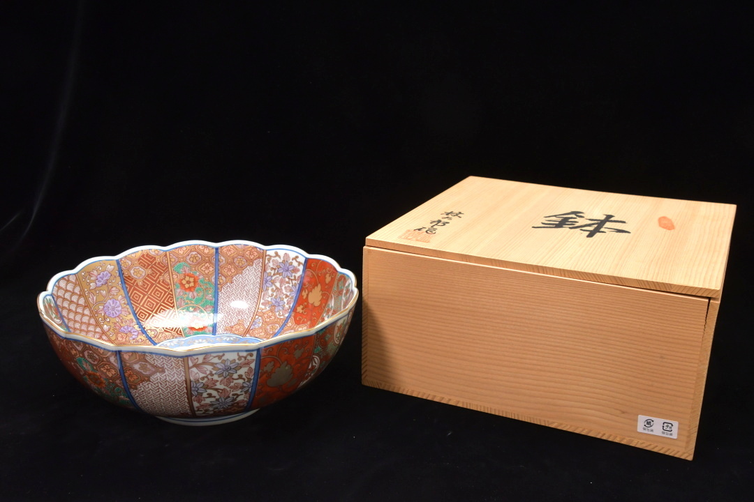 716 2種セット! 館林源右衛門作 湯呑5客 林九郎作 鉢 ○古 716 2種セット! 館林源右衛門作 湯呑5客 林九郎作 鉢 ○古