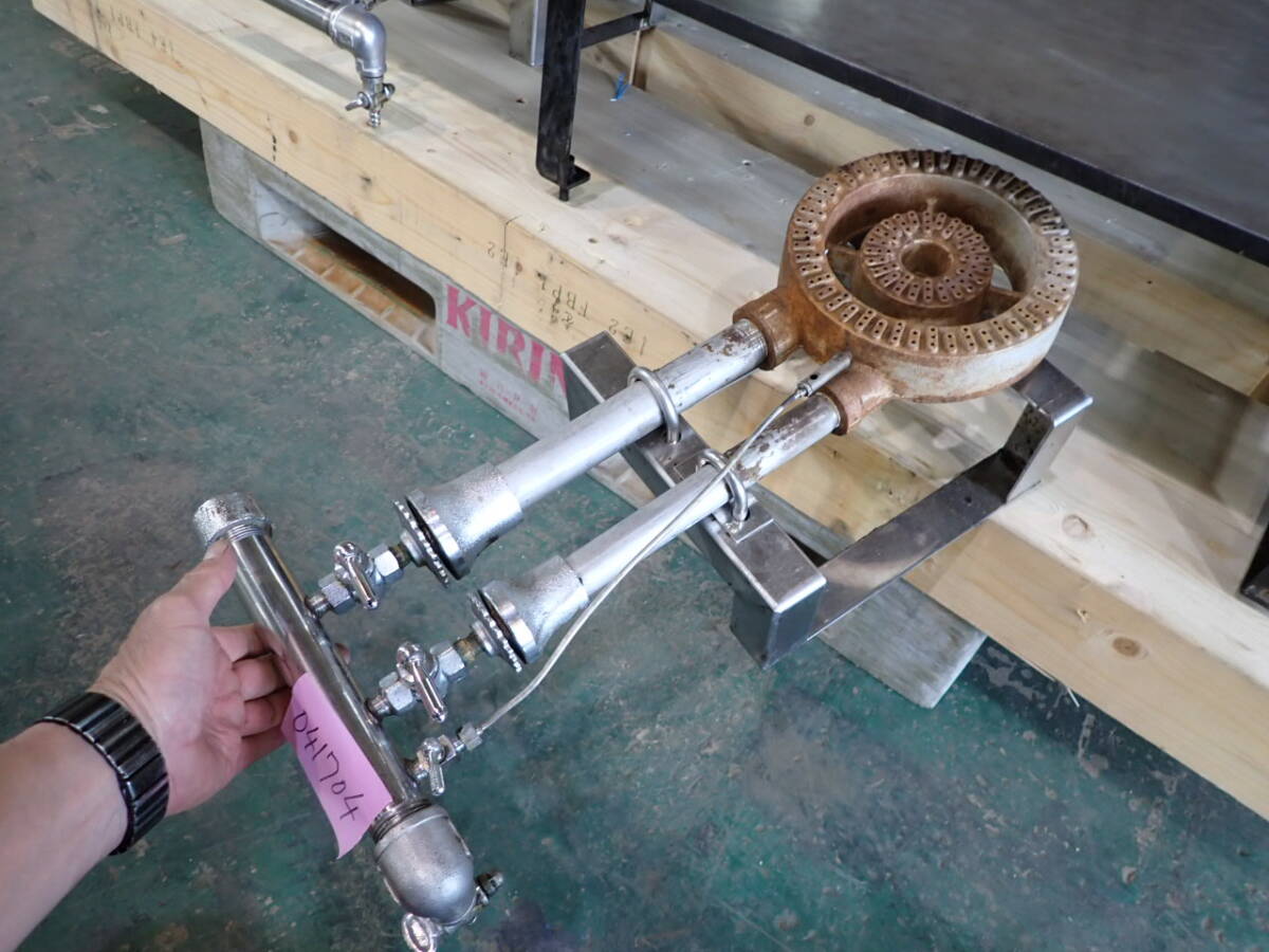 041704 LPガス用 鉄板焼きテーブル 大型グリラー グリドル 鉄板幅1500㎜奧800厚15㎜動作確認済み 直