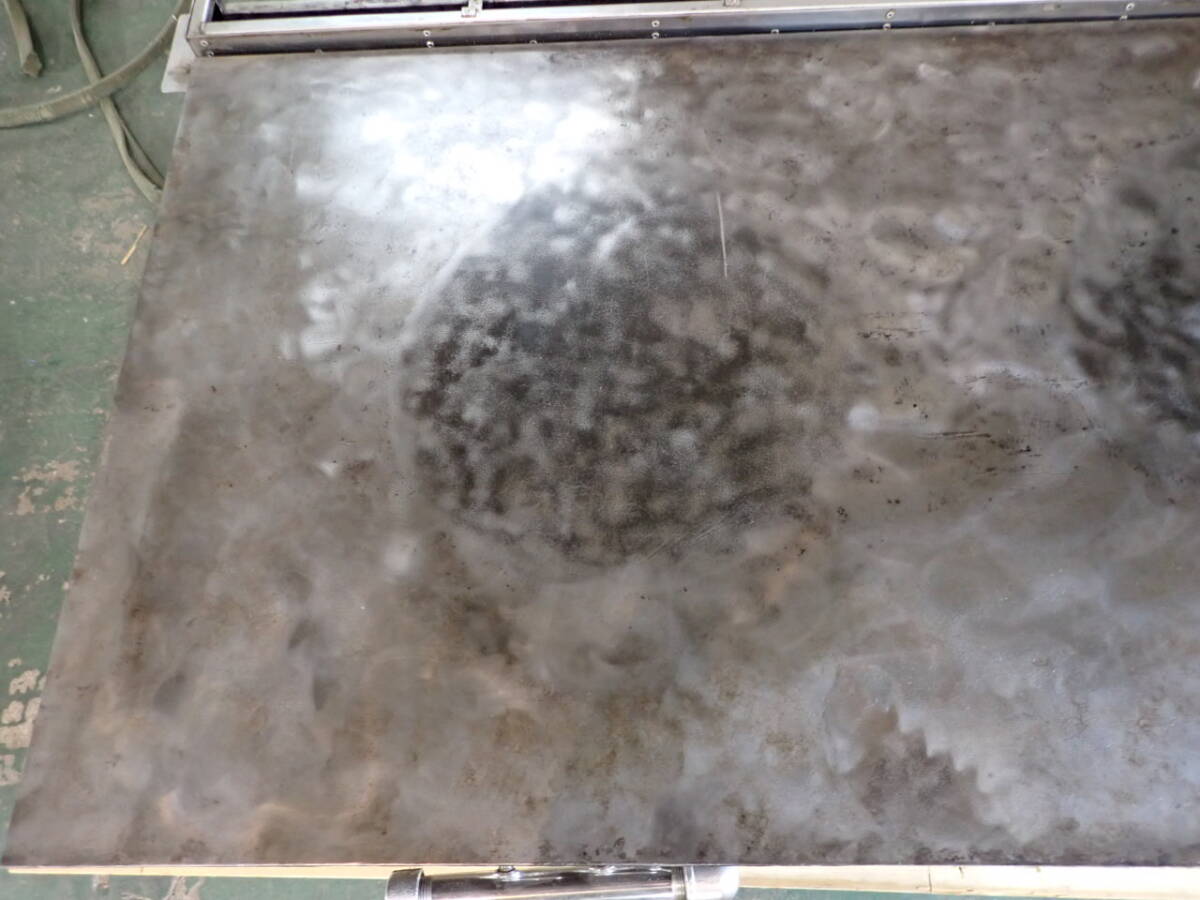 041704 LPガス用 鉄板焼きテーブル 大型グリラー グリドル 鉄板幅1500㎜奧800厚15㎜動作確認済み 直