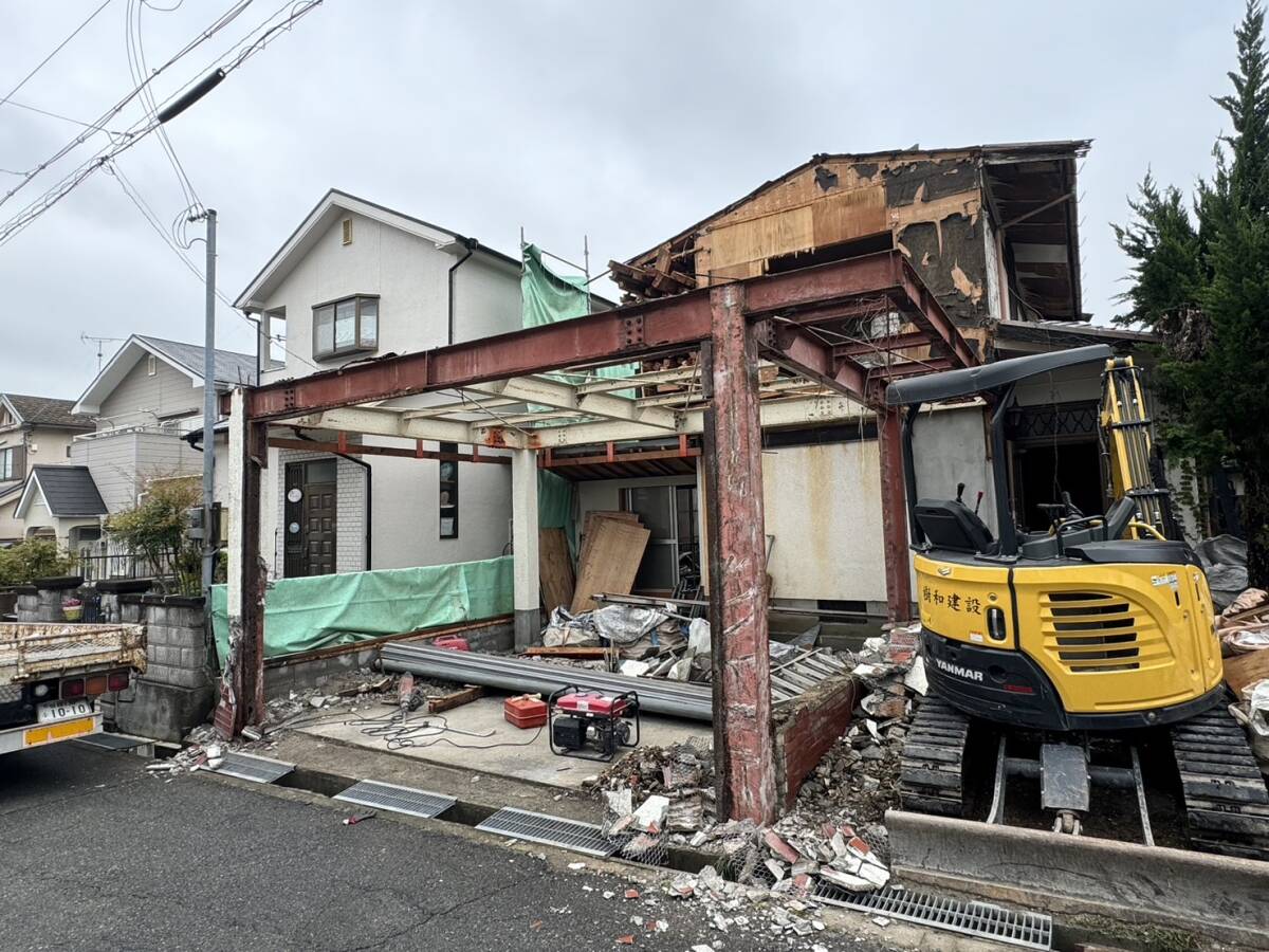 042399 重量鉄骨倉庫骨組みセット シャッター付き 幅6560奥行き