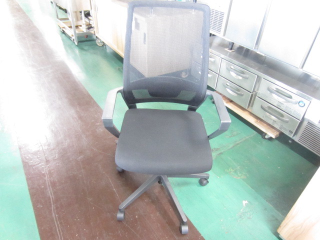 OA?事務(wù)チェア/回転イス/WAチェア/YWA-BL-BLGR/ハイバック/肘付/イトーキ/中古即決品★　商品番號231104-H1A
