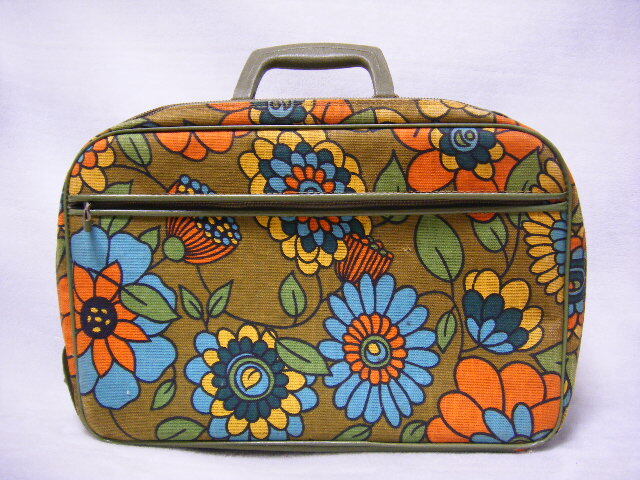 !_ retro * б/у одежда * портфель * зеленый цветочный принт * сумка "Boston bag" 12233* симпатичный 