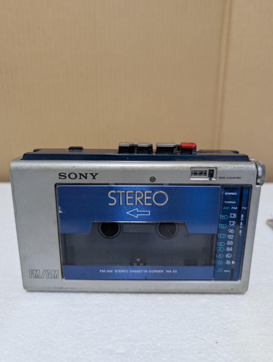 昭和当時物 ステレオカセットレコーダー SONY ソニー WA-33 昭和当時物 ステレオカセットレコーダー SONY ソニー WA-33