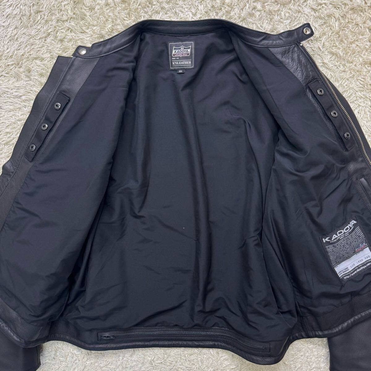 極美品 希少5L KADOYA カドヤ シングルライダース レザー 極美品 希少5L KADOYA カドヤ シングルライダース レザー