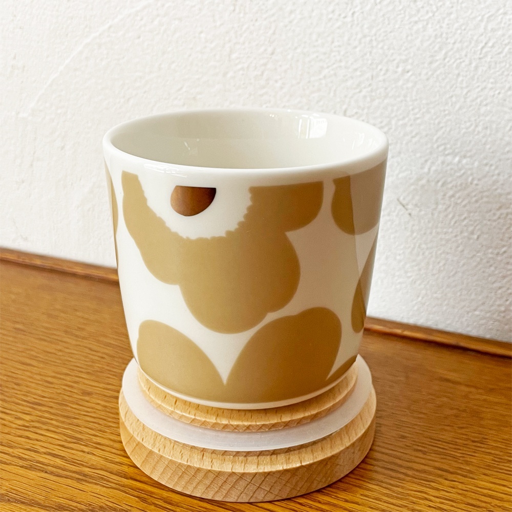 ★ マリメッコ marimekko ウニッコ Unikko ラテマグ コーヒーカップ 200ml 木蓋付き マイヤ?イソラ フィンランド 北歐食器 B