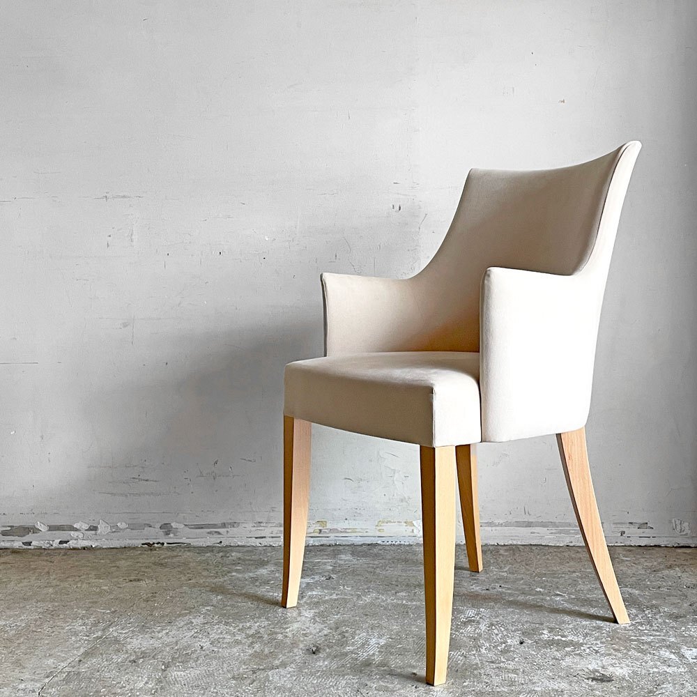 ■ イデー IDEE アミアームチェア AMI ARM CHAIR ダイニングチェア 1pソファ ラムース生地 アイボリー