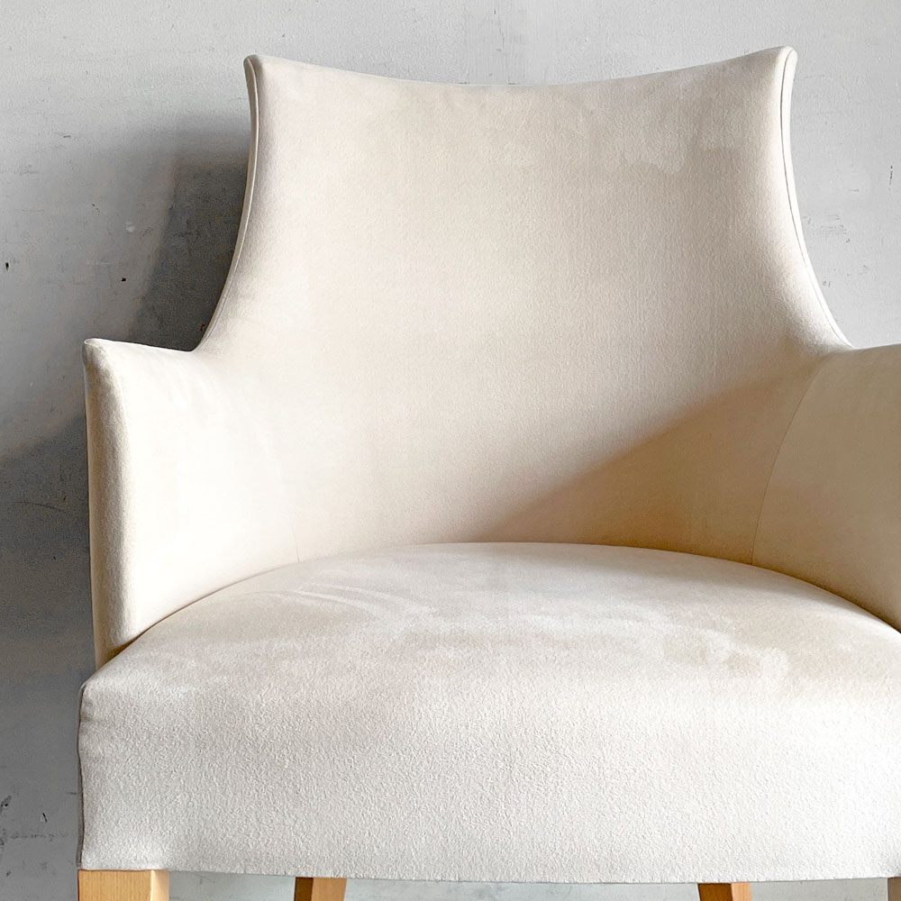 ■ イデー IDEE アミアームチェア AMI ARM CHAIR ダイニングチェア 1pソファ ラムース生地 アイボリー