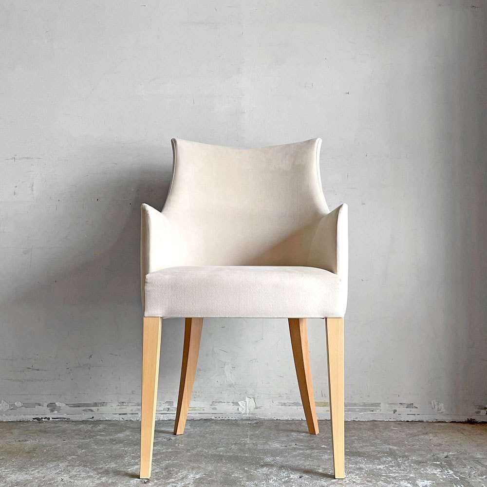 ■ イデー IDEE アミアームチェア AMI ARM CHAIR ダイニングチェア 1pソファ ラムース生地 アイボリー