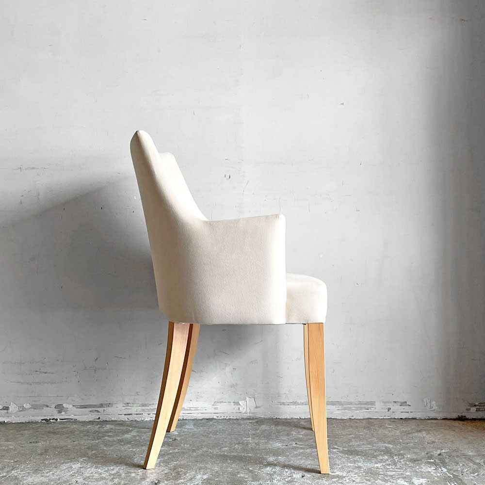 ■ イデー IDEE アミアームチェア AMI ARM CHAIR ダイニングチェア 1pソファ ラムース生地 アイボリー