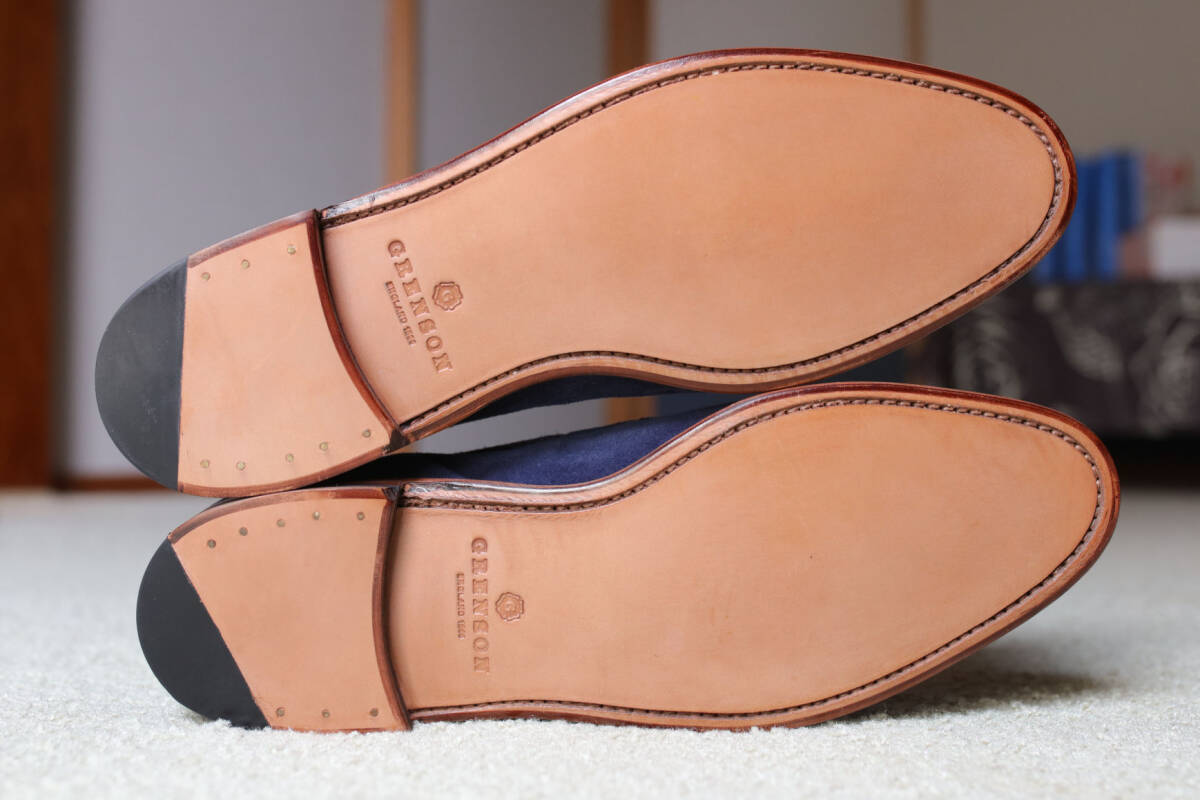 【未使用?最終価格】GRENSON 112105 タッセルローファー ネイビースエード 11E グレンソン クーポン利用（ALDEN 10.5、Paraboot 10程度）