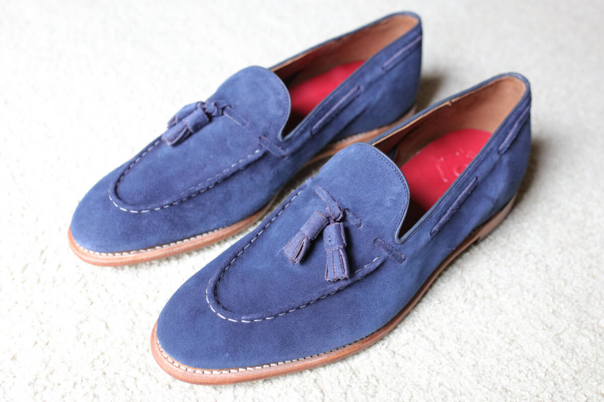 【未使用?最終価格】GRENSON 112105 タッセルローファー ネイビースエード 11E グレンソン クーポン利用（ALDEN 10.5、Paraboot 10程度）