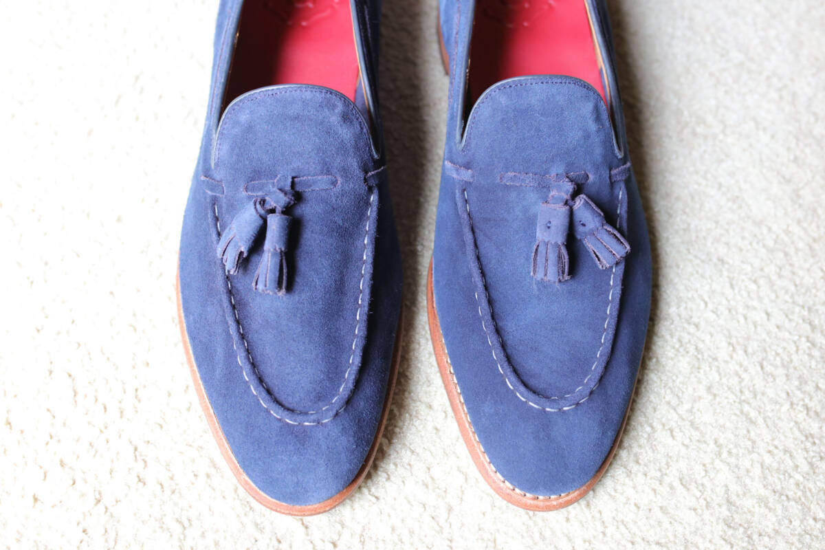 【未使用?最終価格】GRENSON 112105 タッセルローファー ネイビースエード 11E グレンソン クーポン利用（ALDEN 10.5、Paraboot 10程度）