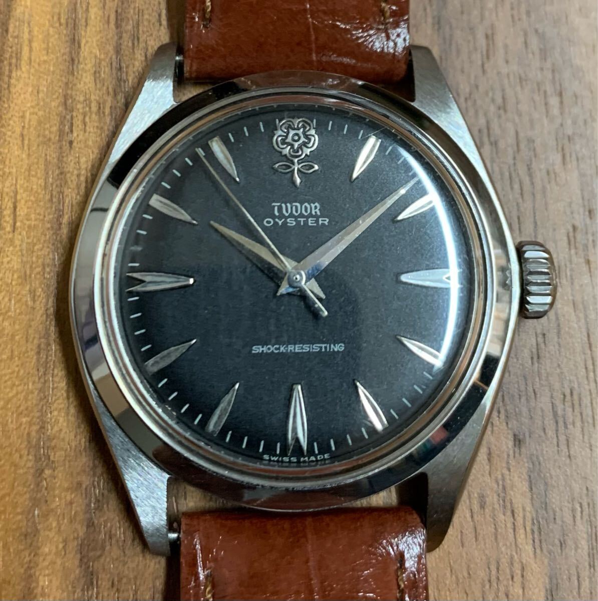 TUDOR OYSTER ref.7934 デカバラ ブラックダイヤル 17石 SS 手 TUDOR OYSTER ref.7934 デカバラ ブラックダイヤル 17石 SS 手
