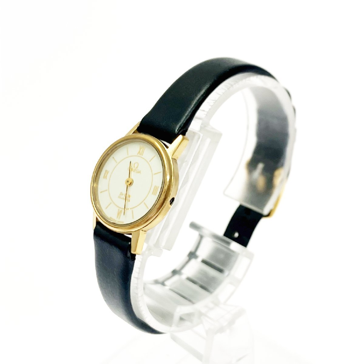 1円スタート】【箱付き】OMEGA オメガ デビル GP×SS ホワイト系 1円スタート】【箱付き】OMEGA オメガ デビル GP×SS ホワイト系