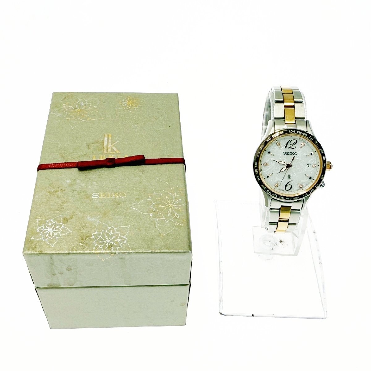 1円スタート】【箱付き】SEIKO セイコー 1B35-0AH0 ルキア SS 1円スタート】【箱付き】SEIKO セイコー 1B35-0AH0 ルキア SS