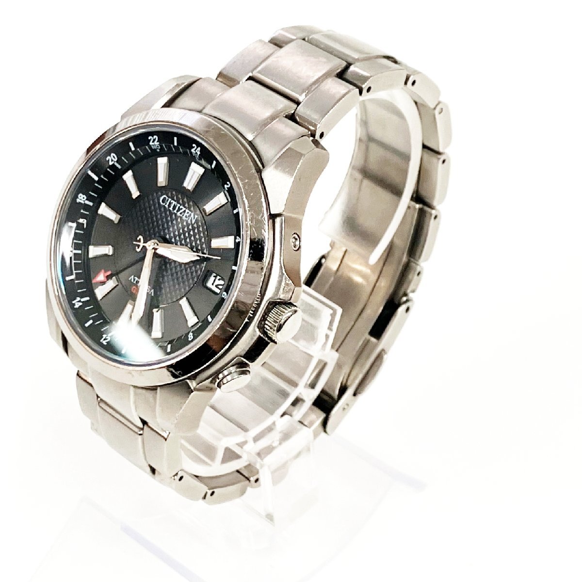1円スタート】CITIZEN シチズン H116-T016618 アテッサ GMT エコ 1円スタート】CITIZEN シチズン H116-T016618 アテッサ GMT エコ