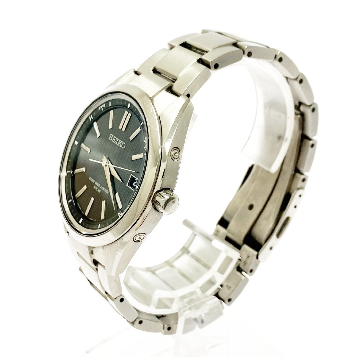1円スタート】SEIKO セイコー 7B24-0BH0 デイト チタン ブラック 1円スタート】SEIKO セイコー 7B24-0BH0 デイト チタン ブラック