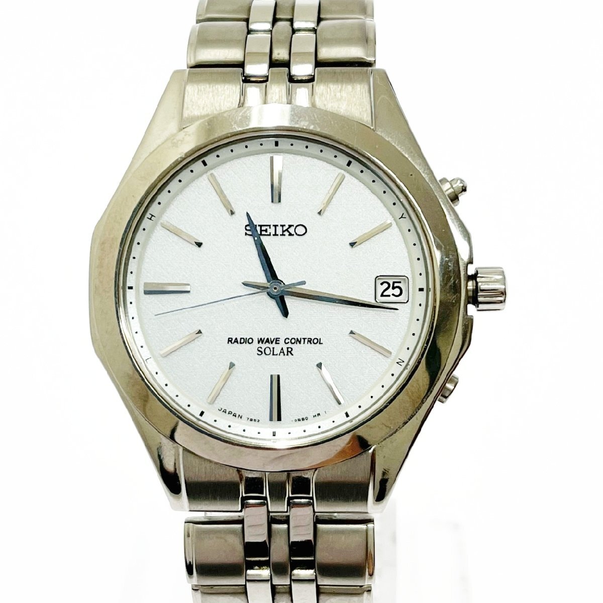 1円スタート】SEIKO セイコー 7B52-0AL0 チタン シルバー文字盤 1円スタート】SEIKO セイコー 7B52-0AL0 チタン シルバー文字盤