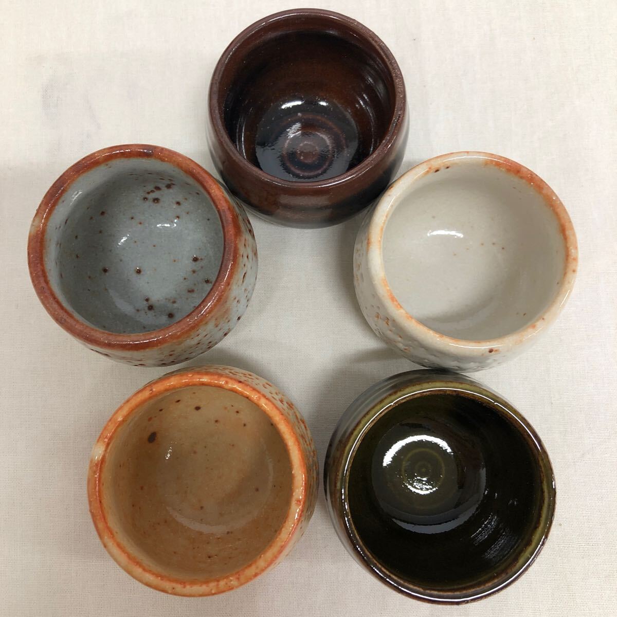 1円〜大皿ぐい呑み4-19【中古品】信楽焼 切立 志野焼 美濃 木 1円〜大皿ぐい呑み4-19【中古品】信楽焼 切立 志野焼 美濃 木