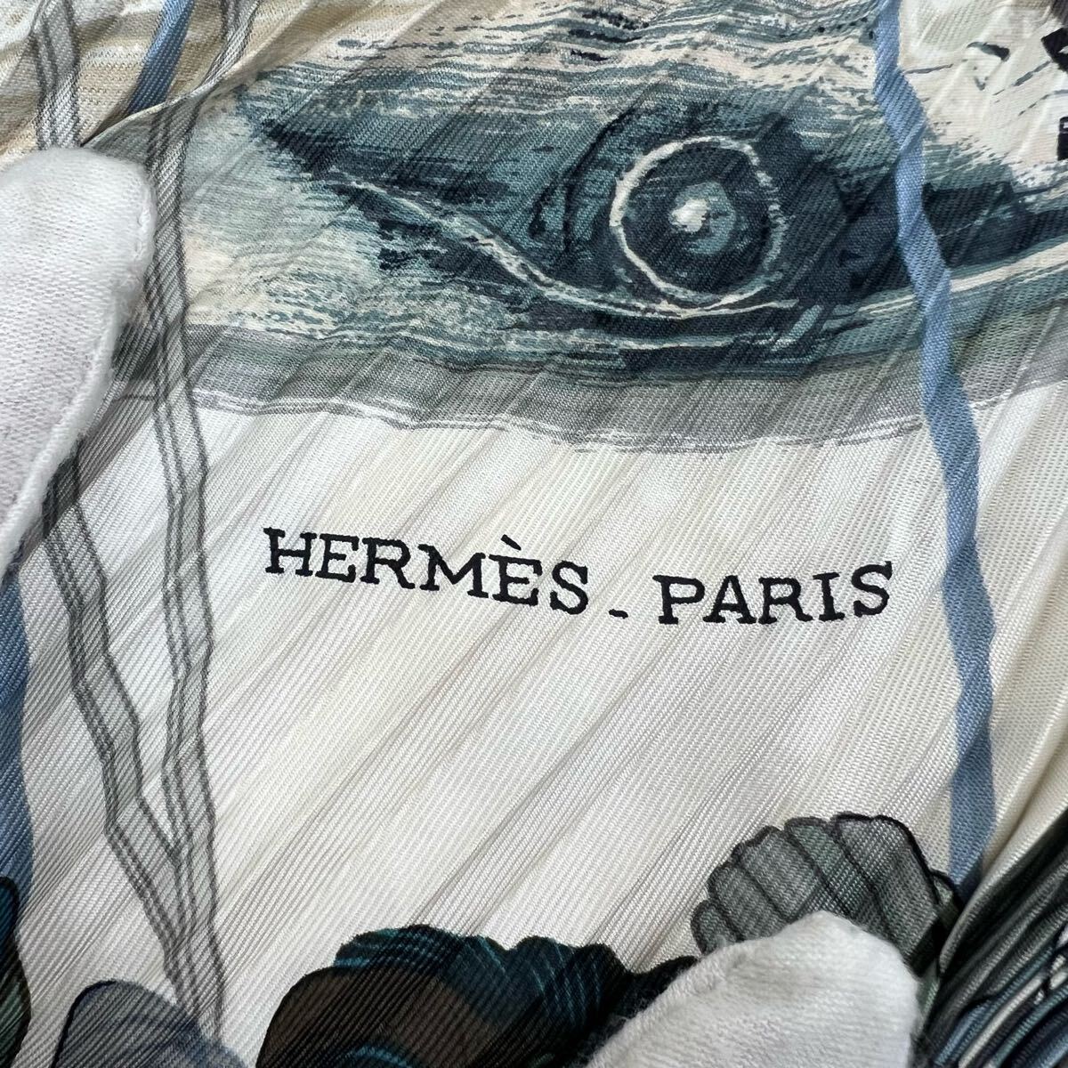 432 美品 HERMES エルメス スカーフ プリーツスカーフ シルク100 432 美品 HERMES エルメス スカーフ プリーツスカーフ シルク100