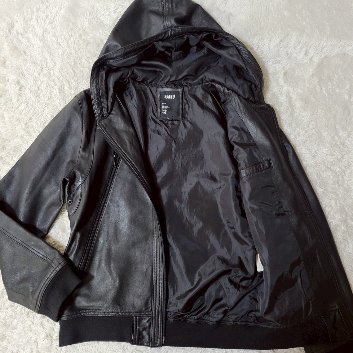 美品/希少XL】 サファリオム『溢れる高級感』safari HOMME 羊革 美品/希少XL】 サファリオム『溢れる高級感』safari HOMME 羊革