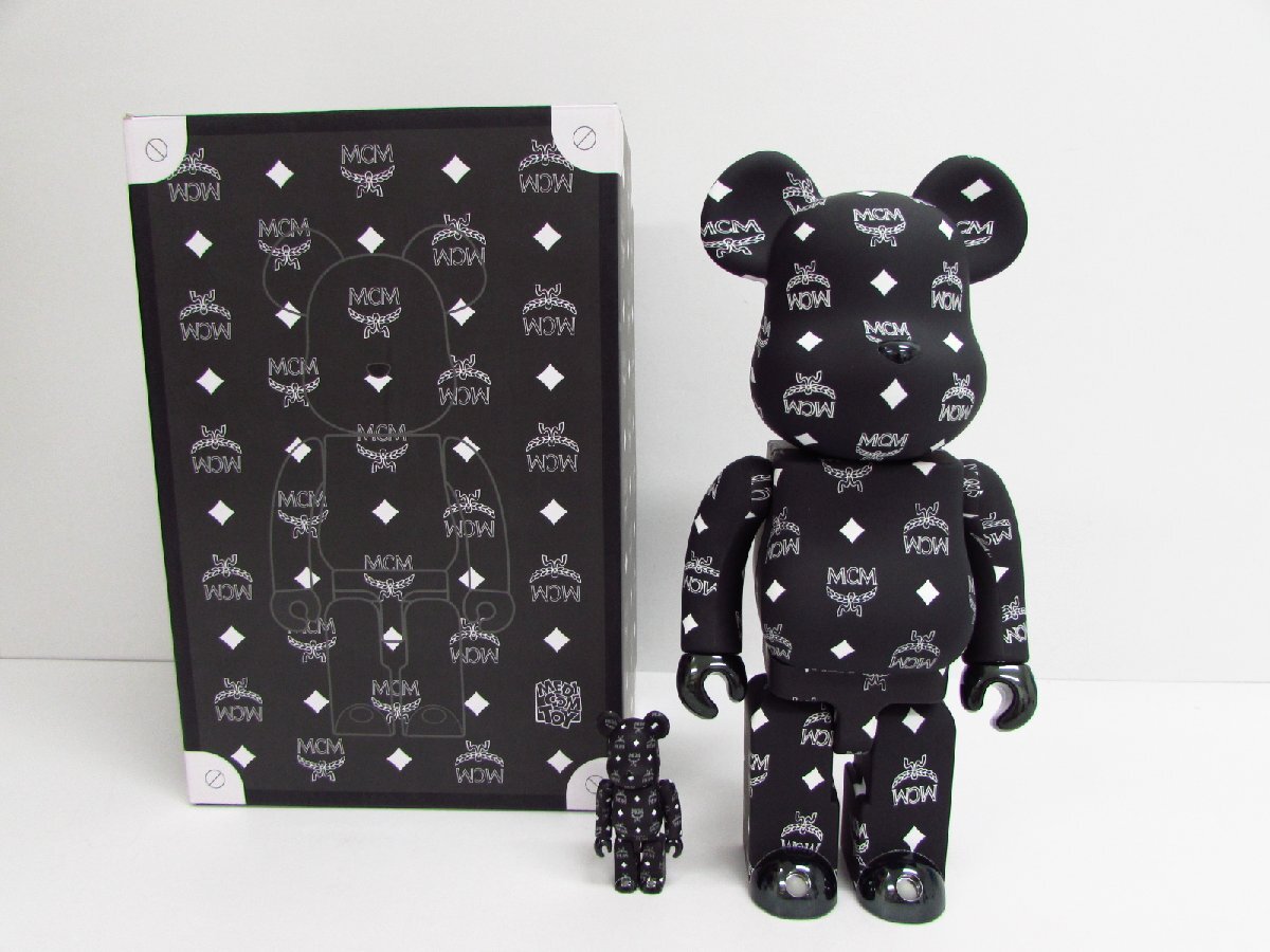 メディコム・トイ BE@RBRICK MCM BLACK Ver.100% & 400 メディコム・トイ BE@RBRICK MCM BLACK Ver.100% & 400