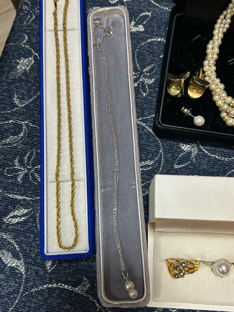 1円〜 整理品 アクセサリー ネックレス 真珠 リング 指輪 1円〜 整理品 アクセサリー ネックレス 真珠 リング 指輪