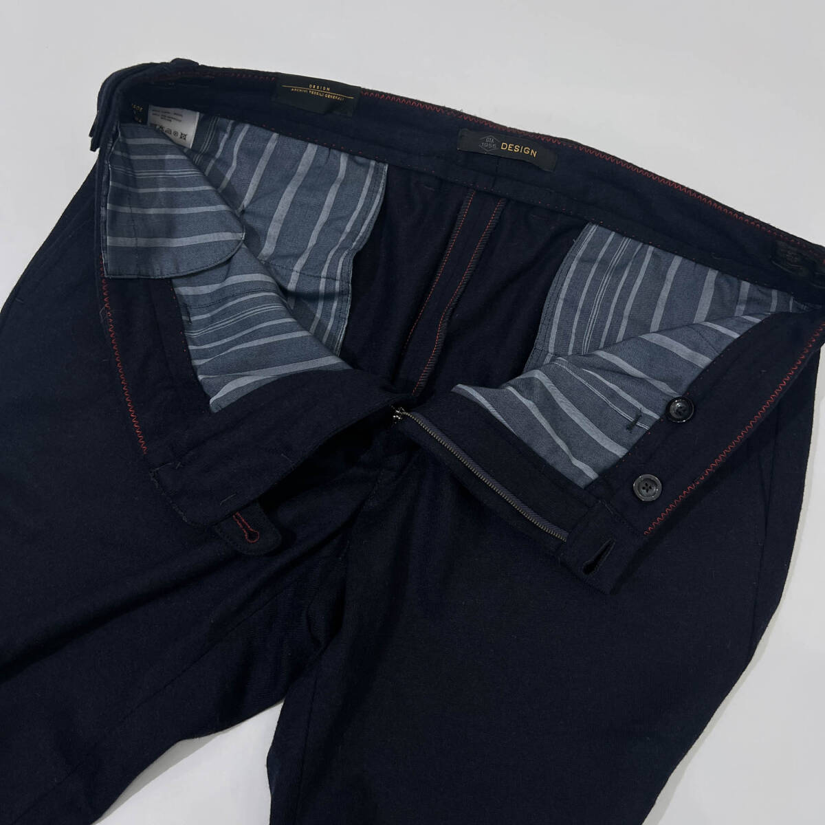 GTAji- чай a-SLIM FIT шерсть брюки-джоггеры 52/ темно-синий 